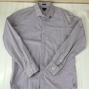 J. Crew Thompson 100% Cotton Button Down Shirt Men’s Large Red Blue Stripes